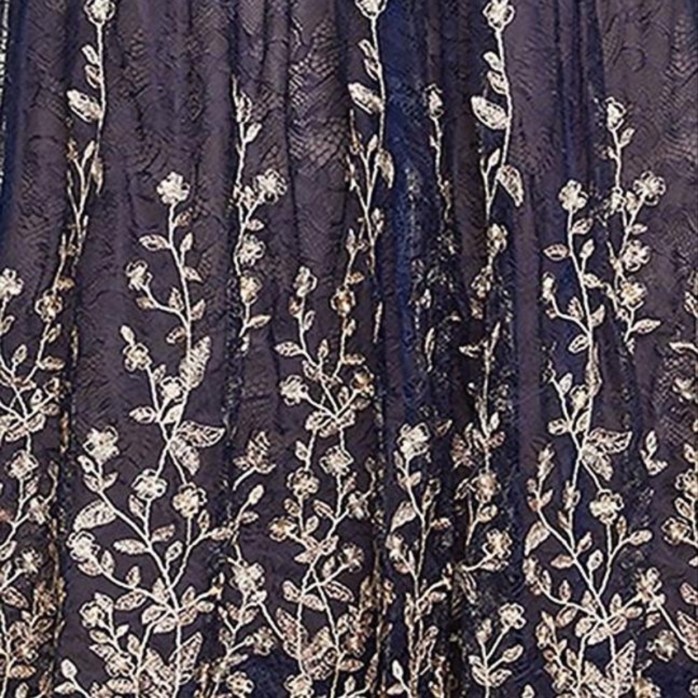 NEW BCBGMAXAZRIA TIERED EMBROIDERED MAXI PROM DRESS - Picture 4 of 13